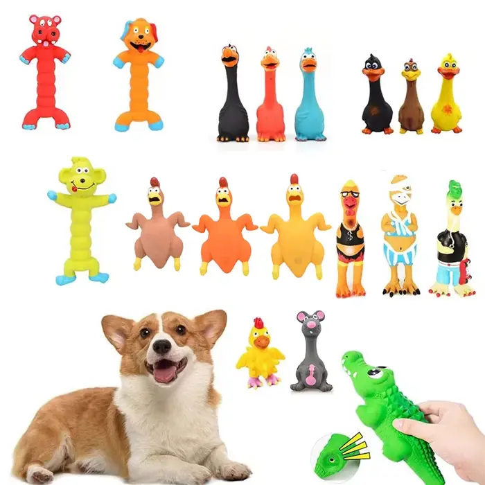 Jouets en caoutchouc pour chien grinçant, jouet à mâcher en Latex pour chien, poulet, Animal, résist
