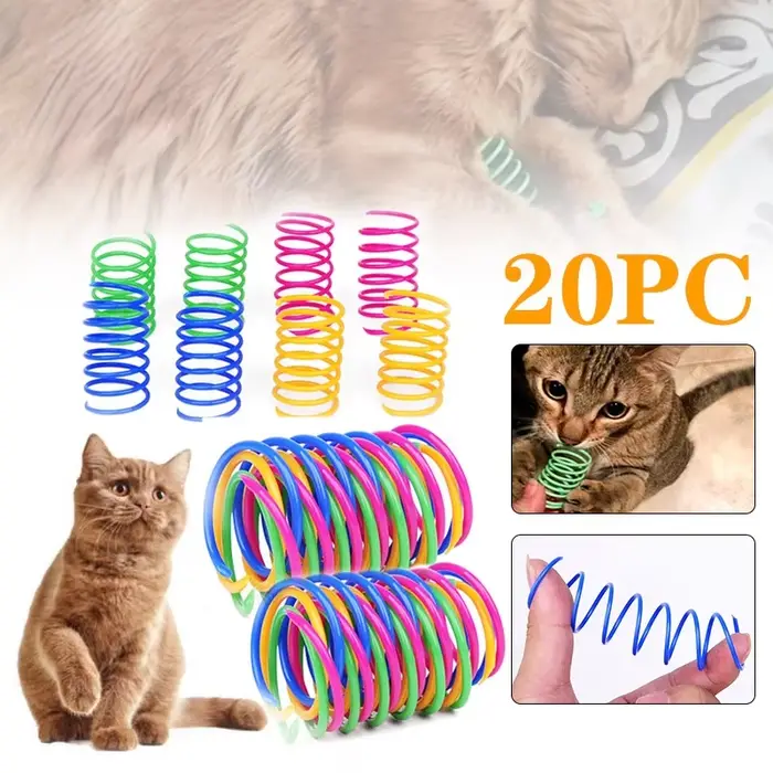 Bobine de chaton ressorts en spirale jouets pour chat jauge interactive jouet de printemps pour chat