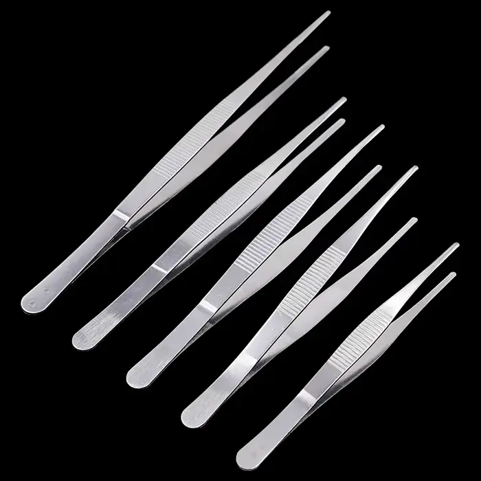 Pincettes chirurgicales vétérinaires en acier inoxydable, pincettes droites résistantes à la chaleur
