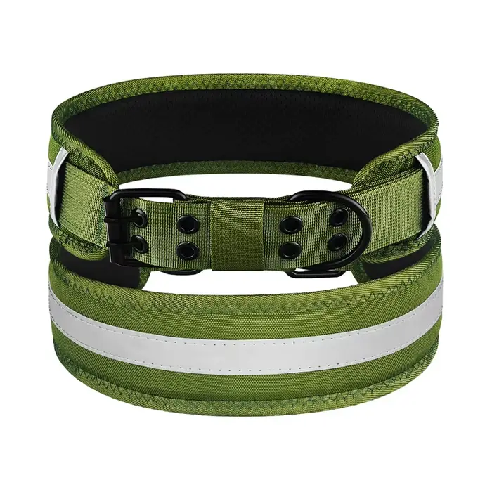 Collier pour chien réfléchissant de couleur unie