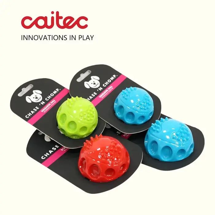 Caiec-Balle rebondisnoyaux grinçante pour chien, jouets durables et flottants, jouets pour animaux d