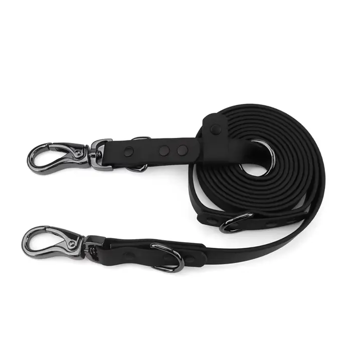 Laisse imperméable pour chien avec 2 crochets pour la marche, réglable pour le contrôle de la circul