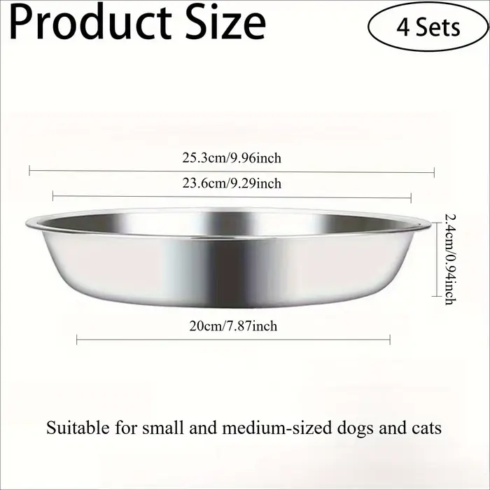Bols de nourriture pour chat en acier inoxydable