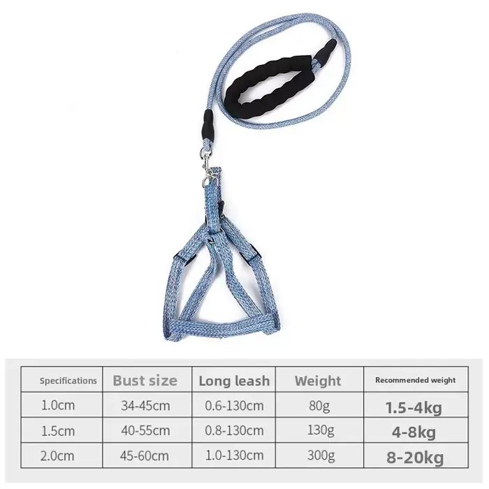 Laisse pour chien, harnais rétractable, corde de promenade pour chien, chaînes pour chiens de taille