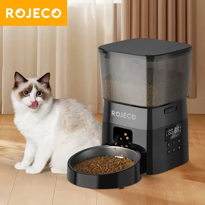 ROJECO mangeoire intelligente pour chien distributeur automatique de croquettes de nourriture