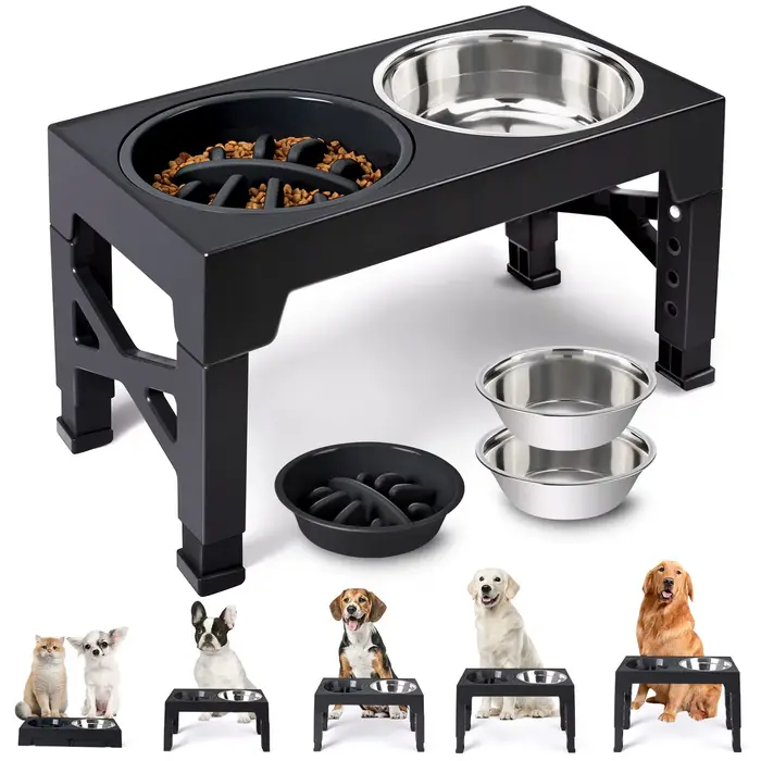 Bols d'alimentation surélevés pour chiens