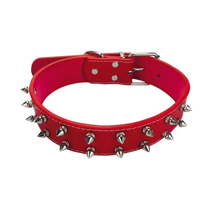 Collier en cuir pour chien et chat, clouté, à pointes, collier pour chiot, collier pour animaux de c