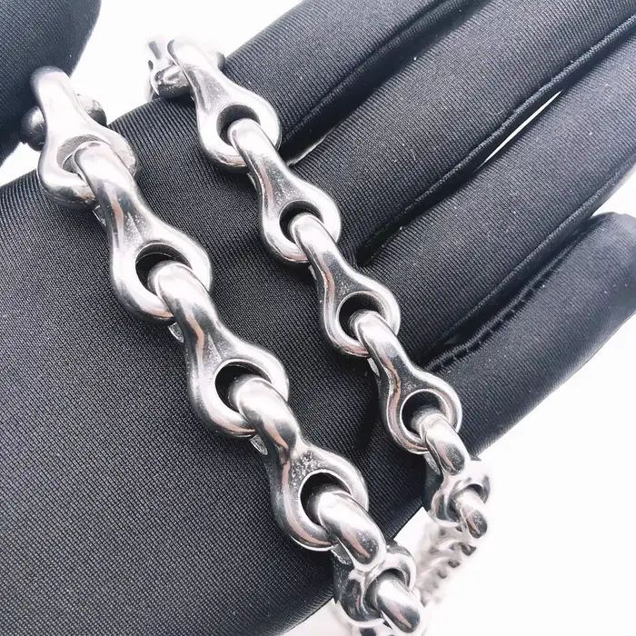 HQ-Collier de bain en acier inoxydable solide, 304 Keel P JODog, laisse pour petits animaux de compa