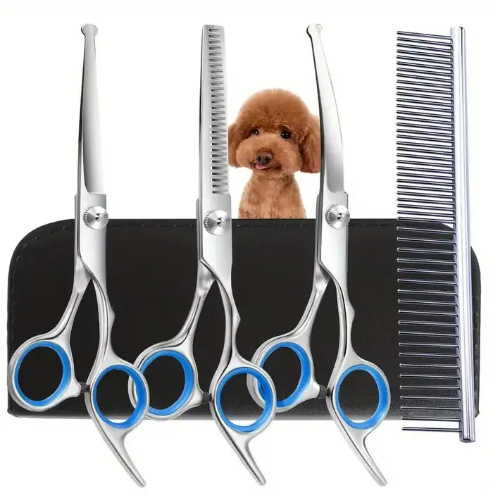 Ciseaux de toilettage professionnels sûrs et précis pour animaux de compagnie avec tête ronde - Cise