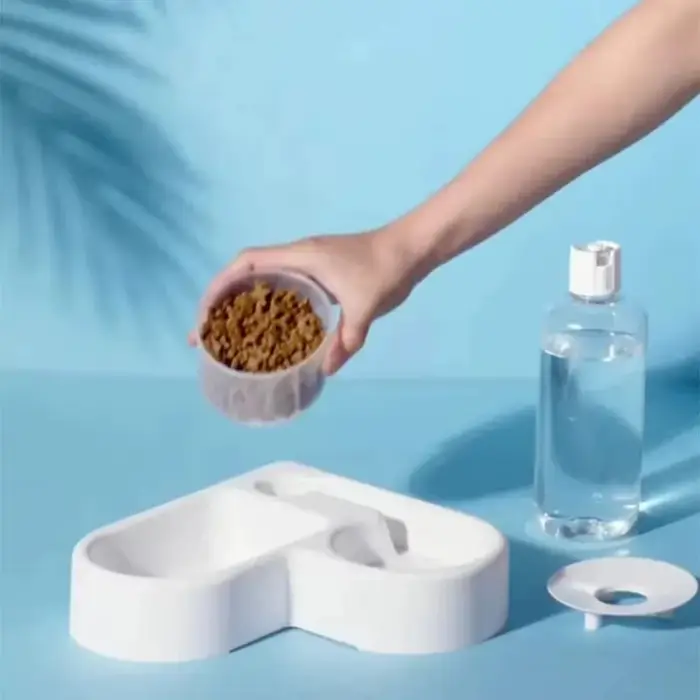 Bol double pour chien et chat - Ensemble de bols pour animaux de compagnie et pour la nourriture