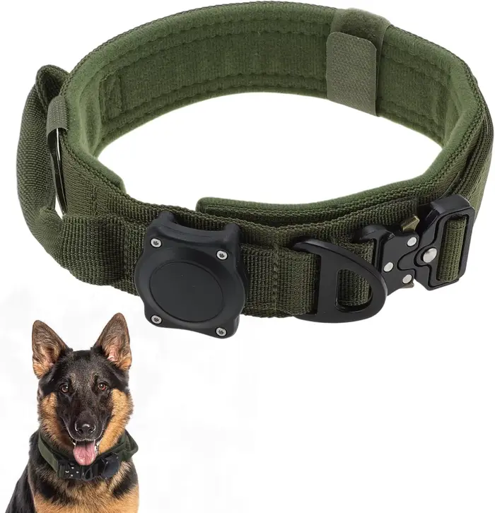 Collier pour chien collier tactique imperméable pour chien avec poignée de commande boucle en alliag