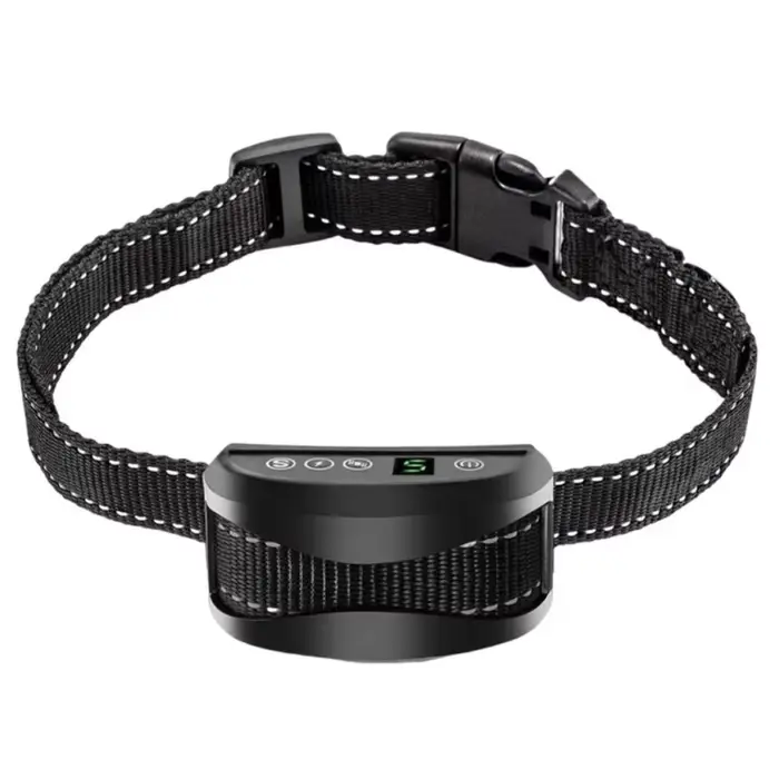 Collier anti-aboiement intelligent pour chien, réglable, portable, étanche, avec affichage numérique
