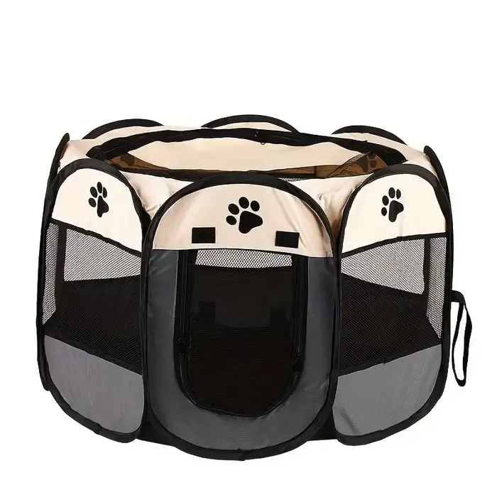 Clôture Octogonale pour Animaux de Compagnie, Chambre de Maternité pour Chat, Tissu Oxford Imperméab
