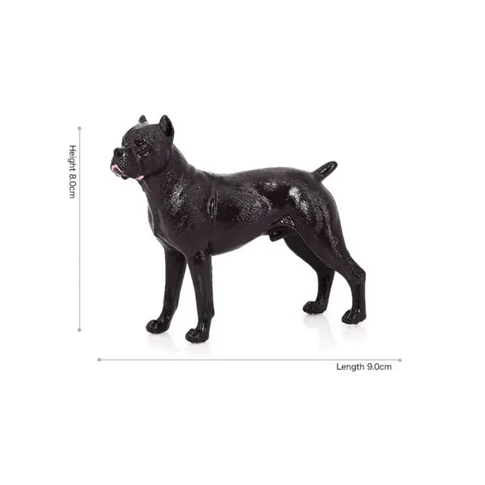 Figurine réaliste miniature de chien Cane Corso - Statue décorative de chiot pour bureau et maison