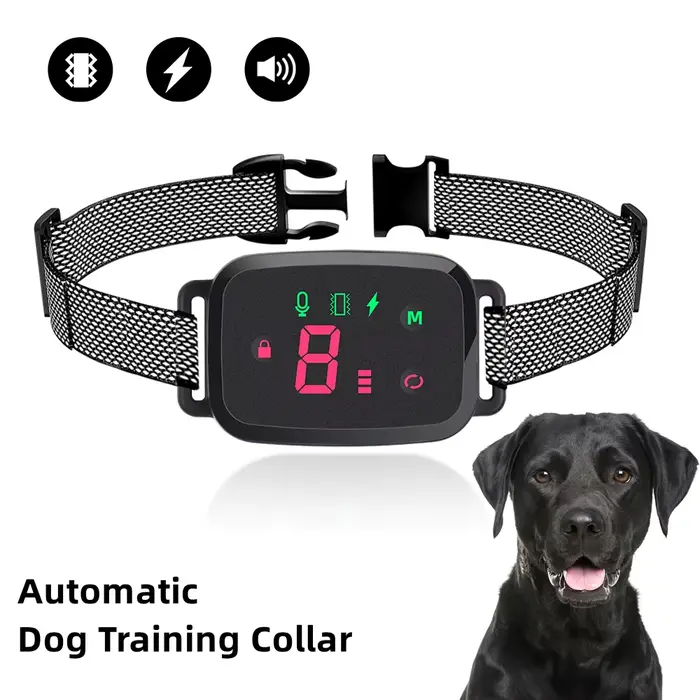 Collier intelligent et automatique Anti-aboiement pour chien, collier dressage chien, collier electr