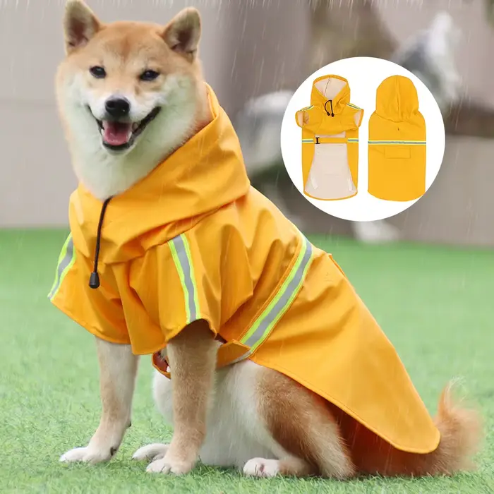 Imperméable imperméable à capuche pour grand chien, style Corgi Everak, vêtements pour chiots, coulé
