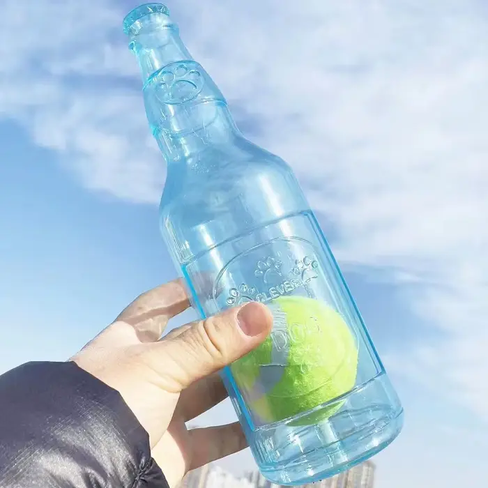 Jouet à mâcher pour animaux de compagnie, bouteille de bière résistante aux morsures TPR avec balle