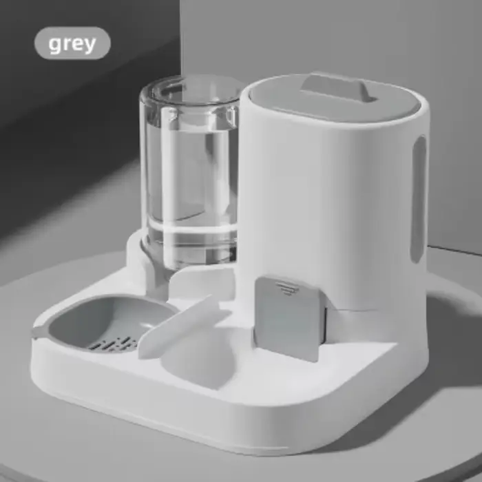 Distributeur d'eau et de nourriture 2-en-1 pour chats et chiens – Gamelle lisse pour animaux de comp