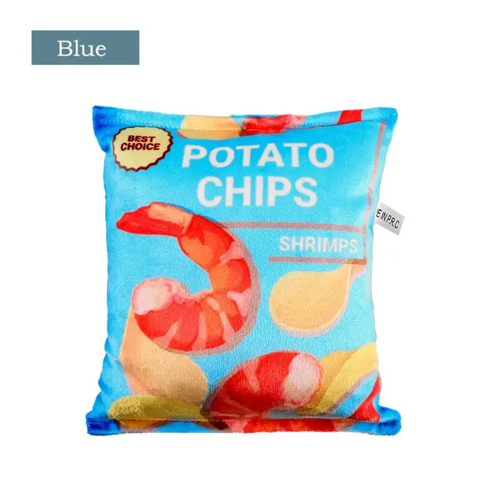Funny Dog Toys Crisps Plush Filled Pets Squeaky Chew Toy Bite-resistant Sounding Paper Toys For Smal
