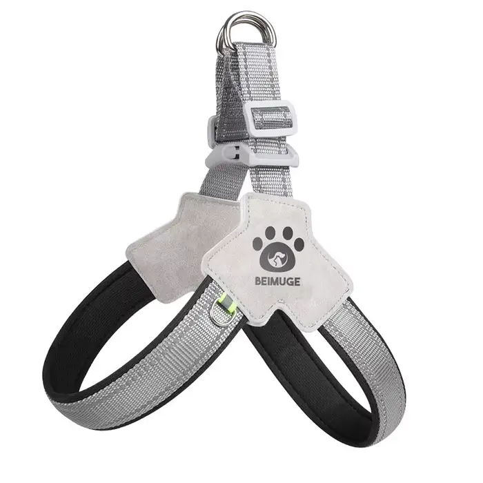 Harnais en Y pour chien, anti-traction, réfléchissant, réglable, respirant et confortable pour chien