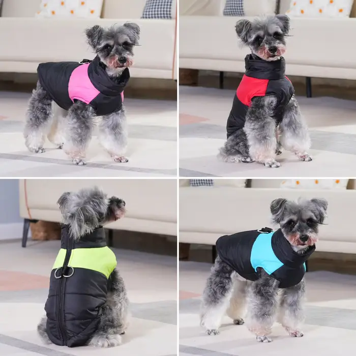 Veste d'hiver chaude pour chien, gilet rembourré pour animaux de compagnie, manteau pour petits et g