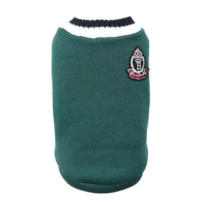 Pull tricoté pour chien de compagnie, vêtements pour petits et moyens chiens, uniforme scolaire remb