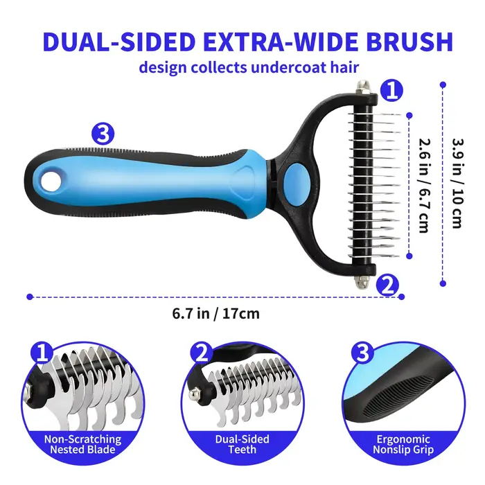 Brosse professionnelle pour démêlage des animaux de compagnie, épilateur de poils de chien, coupe-no