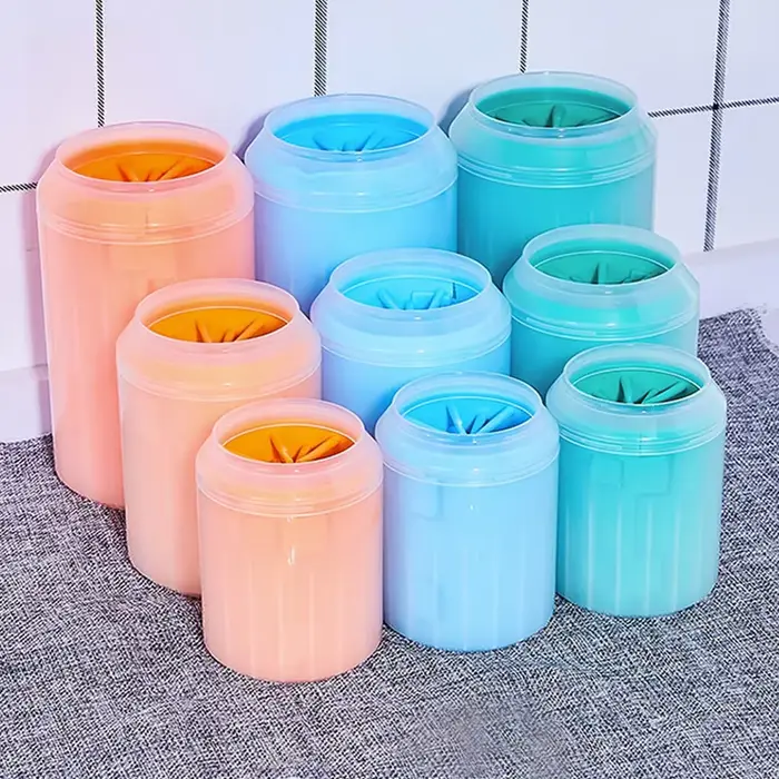 Nettoyeur de pattes pour animaux de compagnie, piston de pattes, tasse de nettoyage des pieds en Sil