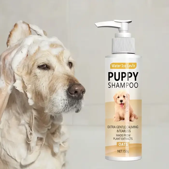 Shampoing apaisant pour chiots à l'avoine pour peaux sensibles