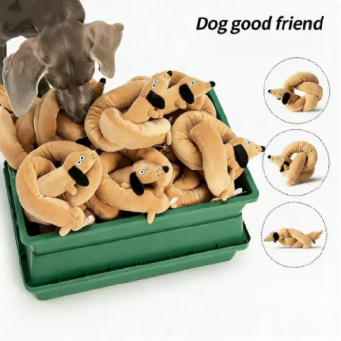 Jouet en peluche long et couineur pour chien
