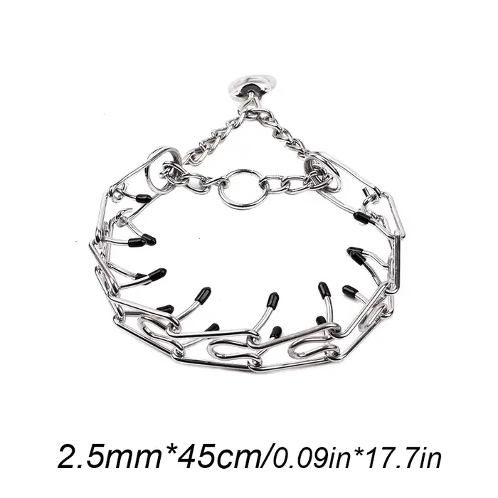 Collier de dressage à picots pour grand chien, stimulant, avec embouts en caoutchouc, sûr, réglable 