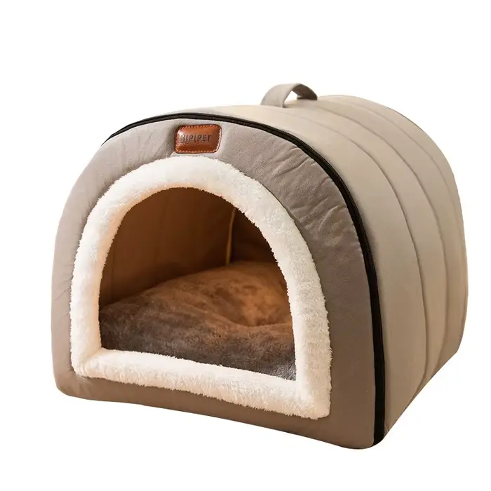 Lit d'hiver pour chien, maison pour chiots auto-chauffante, tente de couchage confortable pour chat,