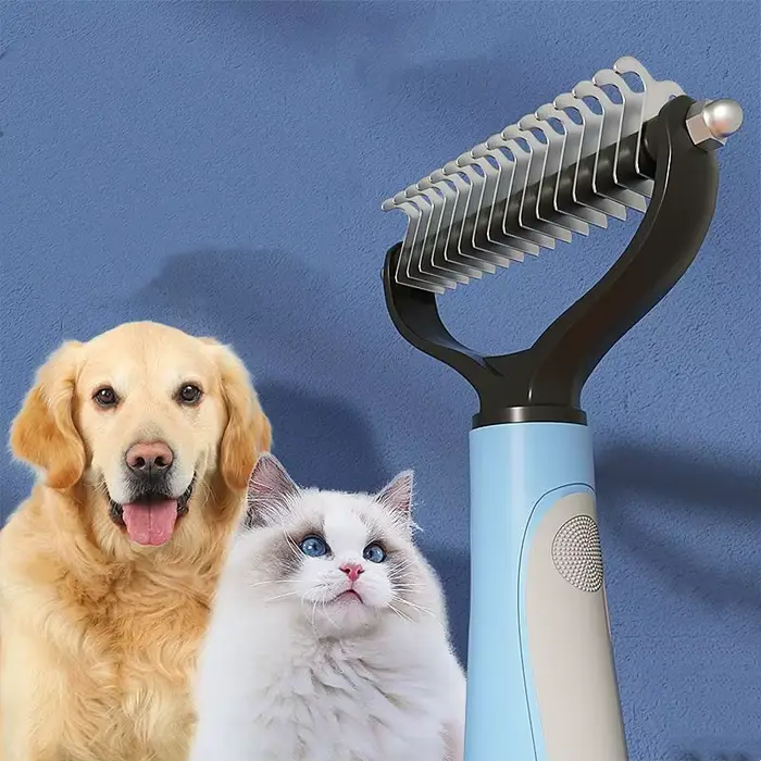 Brosse pour chien, peigne d'épilation Double face et outil