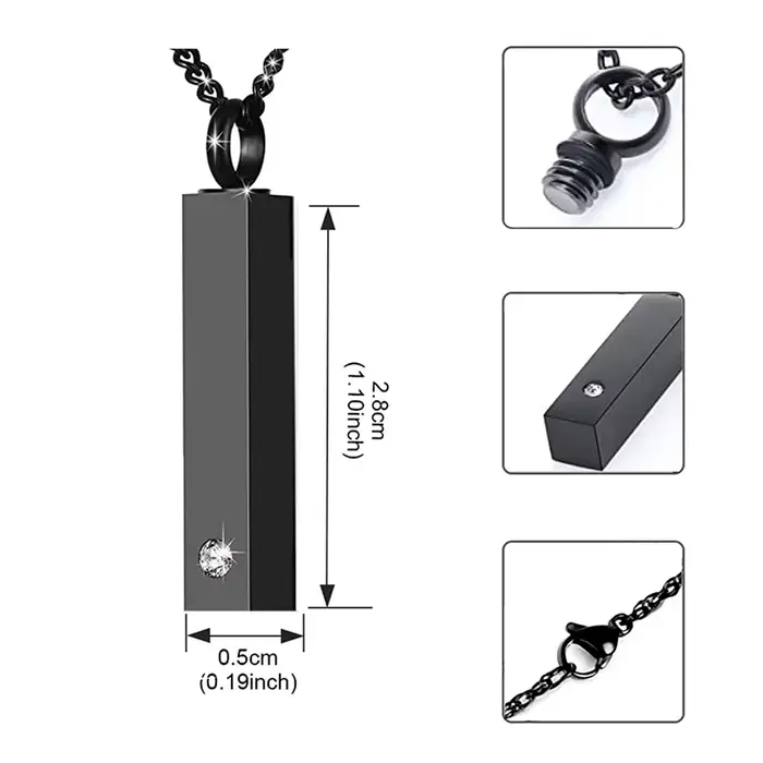 Bijoux de crémation collier d'urne pour cendres pour hommes femmes souvenirs pour cendres colliers p