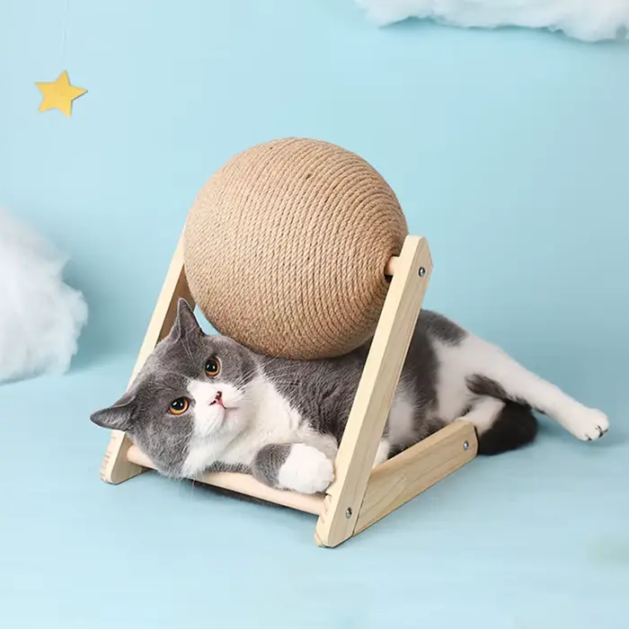 Boule à gratter pour chat, jouet pour chaton, corde en Sisal, planche à balles, pattes de meulage, j