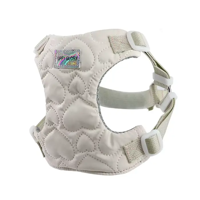Harnais pour chiens de petite et moyenne taille, motif de cœur mignon, gilet réglable doublé en Nylo