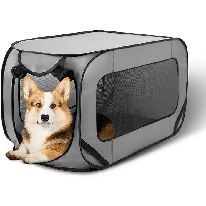 Grand lit pour chien Portable, chenil Pop-Up pour chien, caisse intérieure et extérieure pour animau