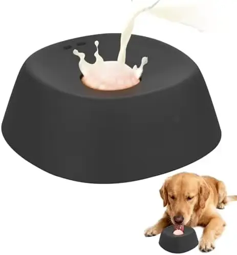Bols à alimentation lente pour chiens pour liquides et friandises, antidérapants (avec balle d'inter