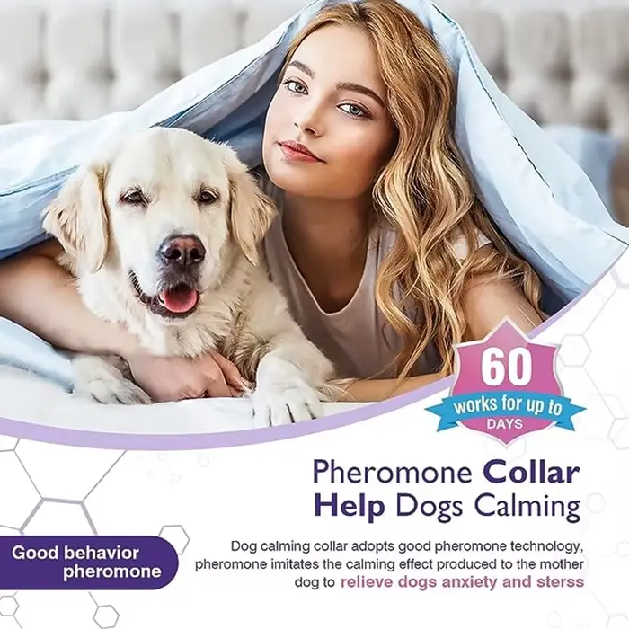 Colliers apaisants à phéromone pour chiens, 3/4 pièces, pour soulager l'anxiété, réglable, confortab