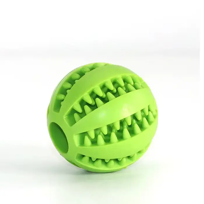Jouets pour chiens en caoutchouc naturel, jouets à mâcher pour chiens, balle de nettoyage des dents,