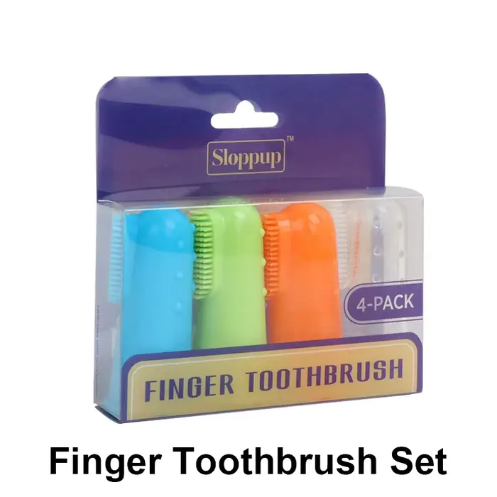 Brosse à dents pour chien, 4 pièces, brosses à dents souples pour le nettoyage des dents des chiens,