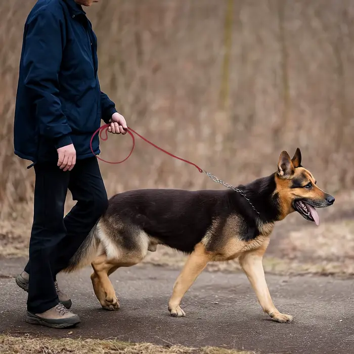 Laisse pour chien en silicone avec boucle en acier inoxydable