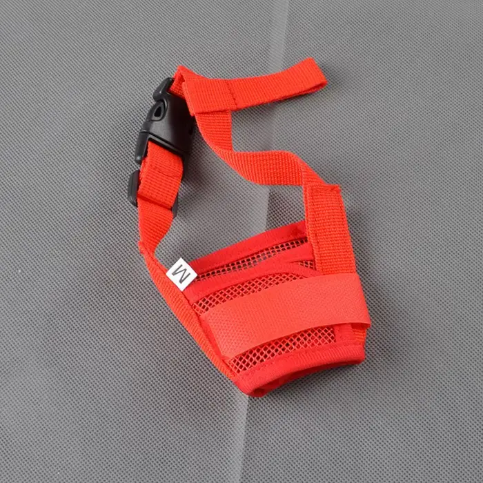 Muselière Anti-aboiement pour chiens de petite et grande taille, maille réglable, bouche respirante 