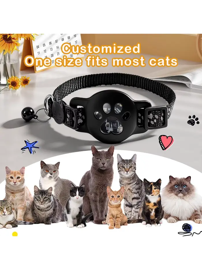 2 types de traceurs GPS multifonctionnels pour animaux de compagnie, traceurs GPS pour chats, collie