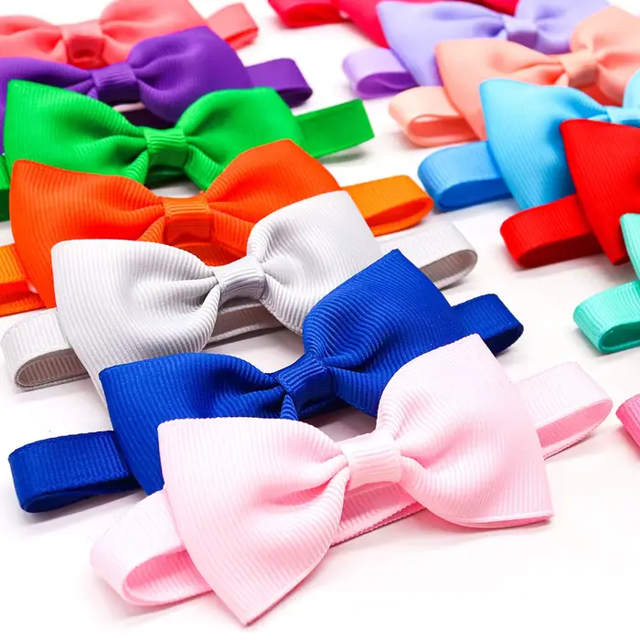 10 pièces collier de nœuds papillon pour chien en vrac coloré toilettage solide réglable chiot chat 