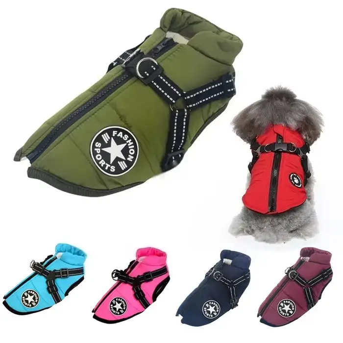 Grande veste pour chien avec harnais