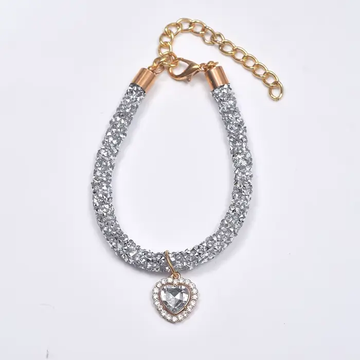 Collier de luxe en cristal pour chiens, pendentif d'amour, collier pour animaux de compagnie, réglab