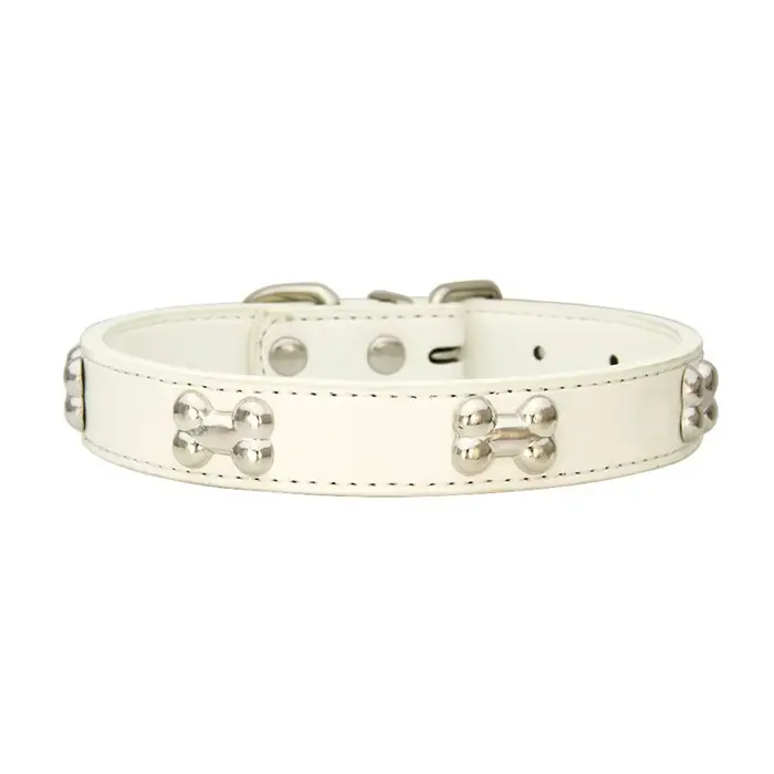 Colliers durables en cuir d'os pour chien, chiot, carlin, pour petit et grand chien, Chihuahua, acce