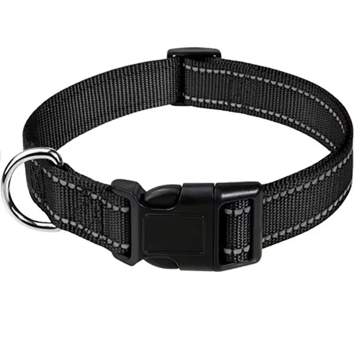 Collier pour chien en nylon réfléchissant, collier pour chien de petite, moyenne et grande taille, l