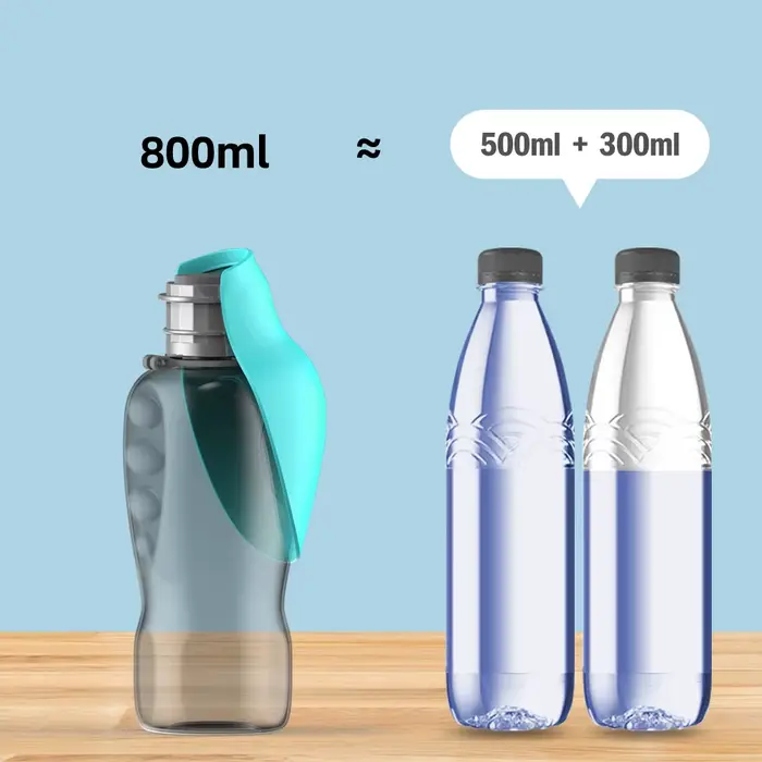 Distributeur de bouteilles d'eau pour grands chiens de 800ML, pour petits et grands chiens, bols portables de voyage pour animaux de compagnie, bouledogue, Labrador, fournitures d'alimentation
